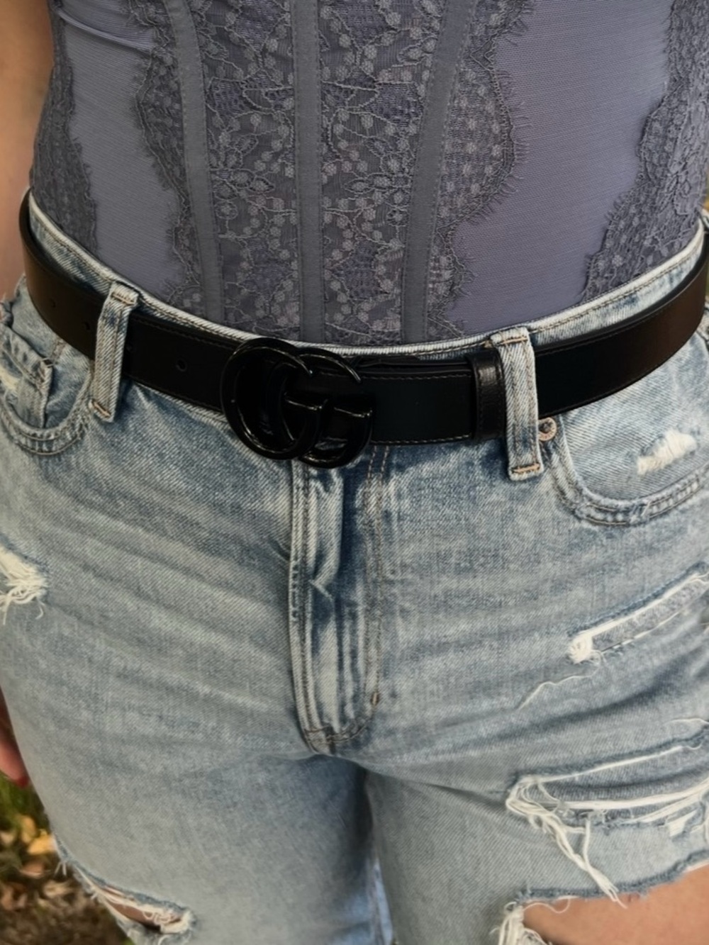 Gucci Marmont 25mm Black Belt